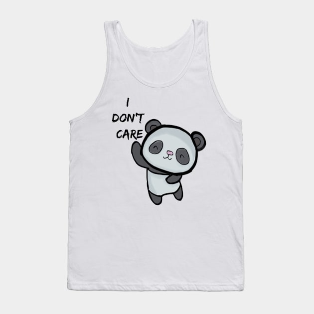 I DON'T CARE PANDA Tank Top by hasanclgn